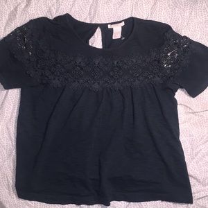 Dark green flowy shirt